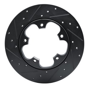 Ford Transit-250 Brake Rotor (1) - Rear Left - R1 Concepts - Drilled & Slotted - Black - `15-`25